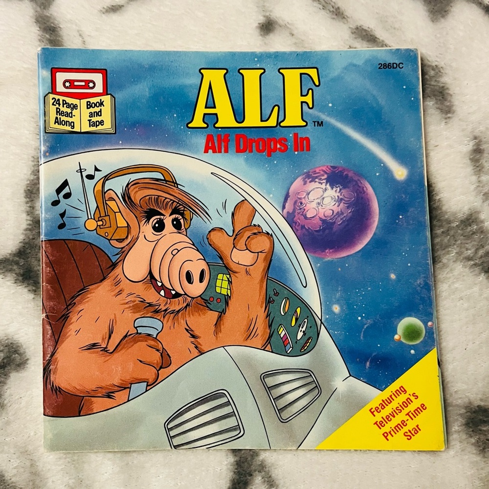 1987 VTG “Alf Drops In” Read-Along Book Only, NO Cassette Tape included